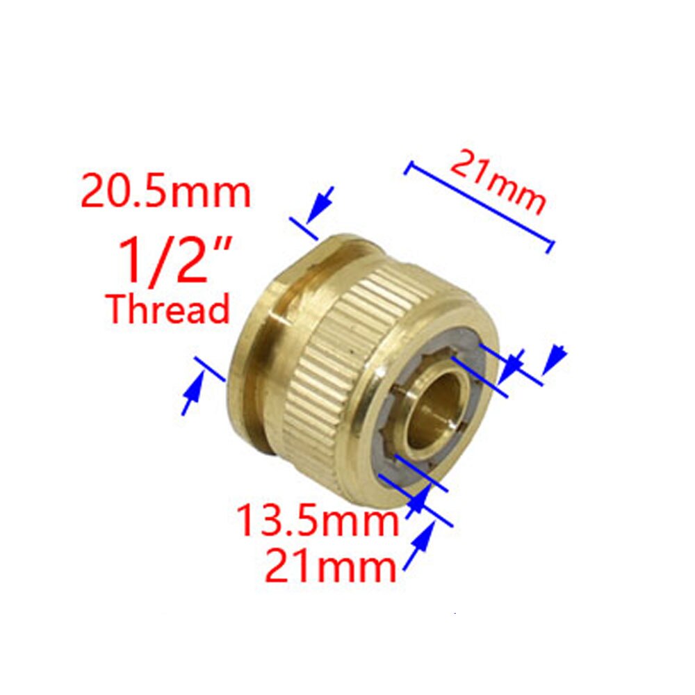 1/2&quot; 5/8&quot; 3/4&quot; Garden Quick Connector Brass Copper Thread Joint Irrigation Hose Waterstop Fittings Watering Tube Adaptor 1pc: A