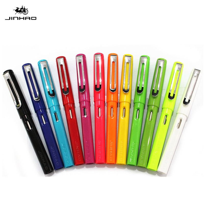 JINHAO 599 fountain Pen School Office supplies man women luxury brand writing pens business pen with 5pcs ink sac