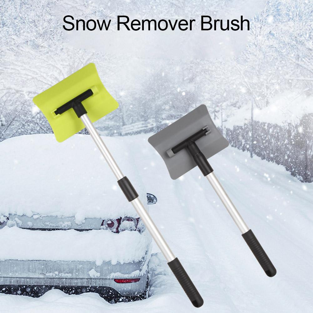 Vinter bil teleskopisk sne skraber afisning sne fjernelse og afrimning aluminium håndtag sne skraber sne fjerner børste