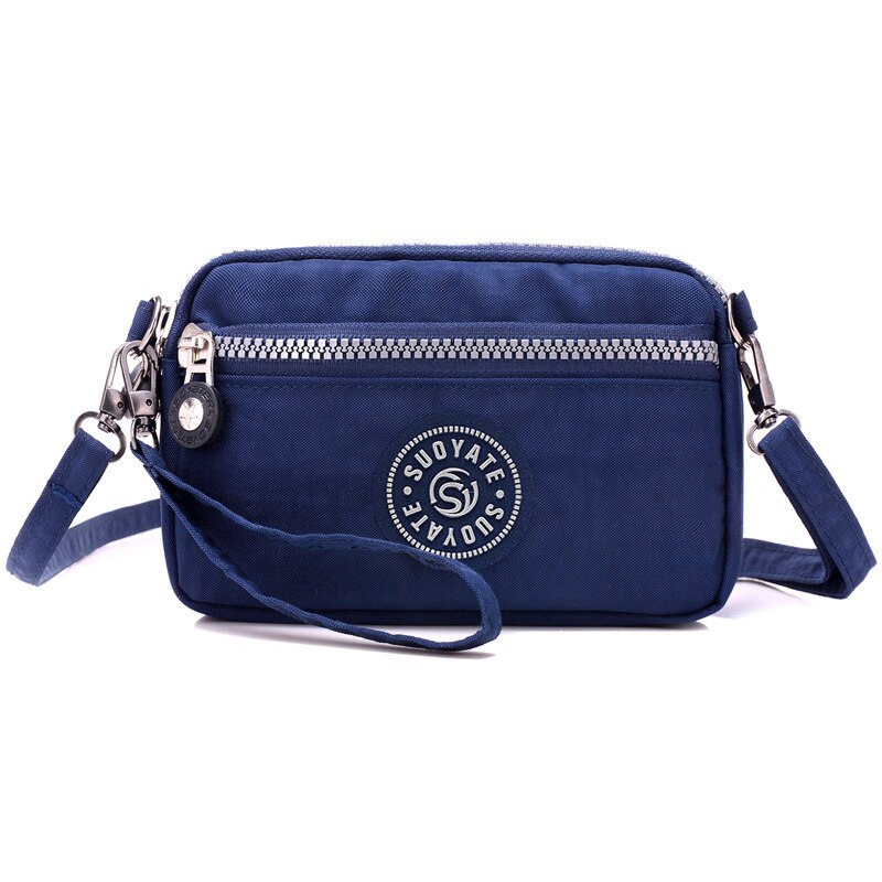 style lightweight nylon cloth bag multi-layer women's messenger bag ladies clutch bag mobile phone bag