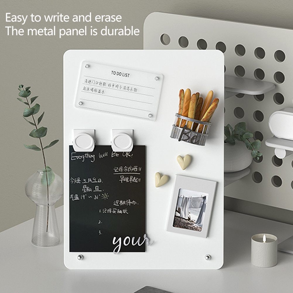 Magnetisch prikbord met standaard Magnetisch whiteboard voor tafelblad met magnetische klem Metalen bord voor magneten Display