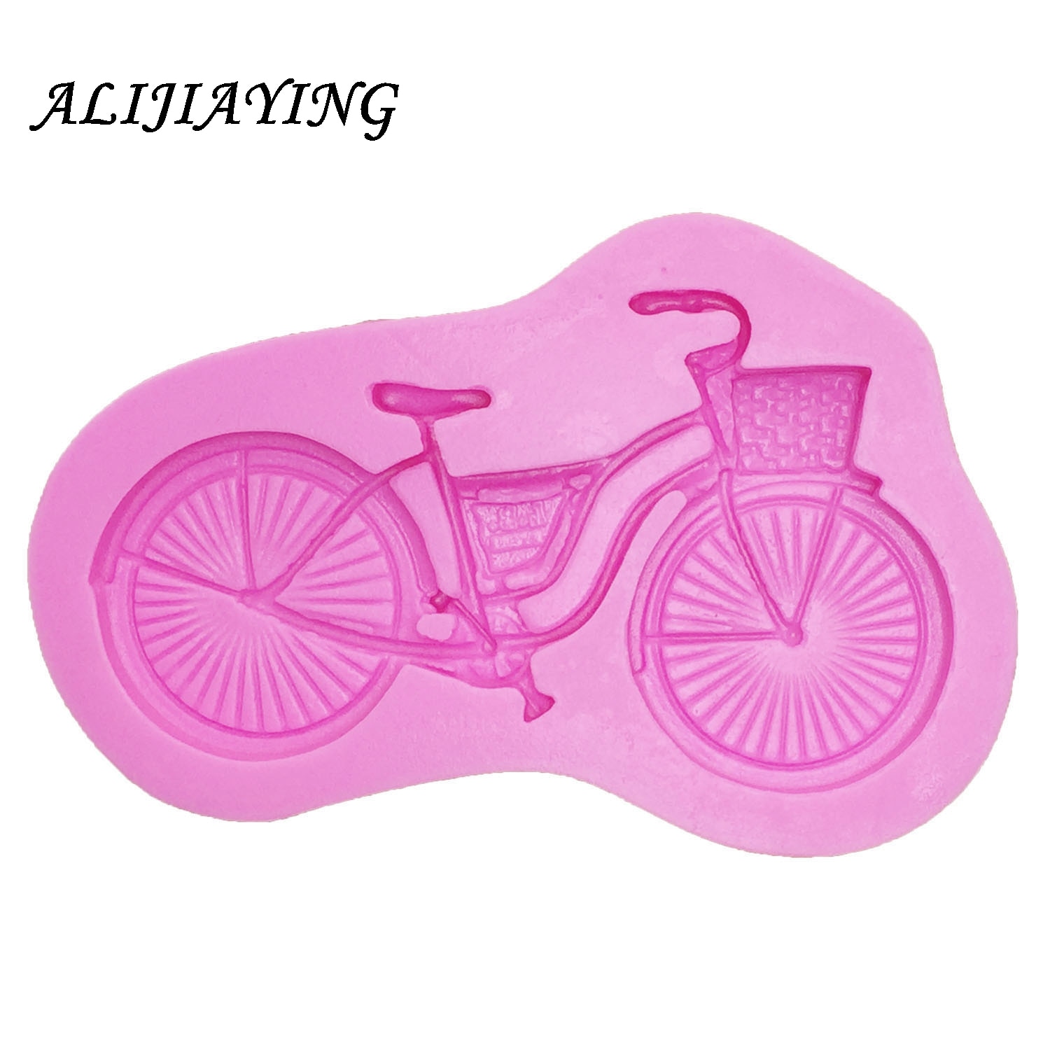 1 stk cykel formet silikone form, cykel sugarcraft kage dekorationsværktøj, fondant chokolade forme polymer ler forme  d1038