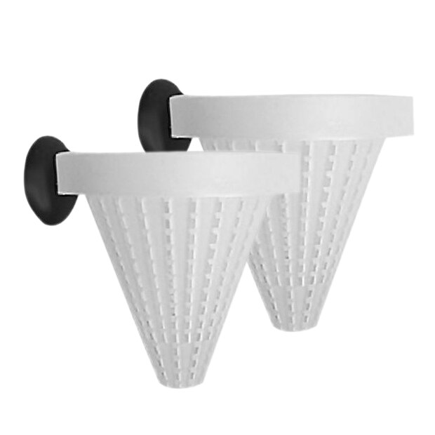 2pcs Aquarium Fish Feeder Red Worm Bug Feeding Cup Fish Tank Bloodworm Nematode Feeding Cup Plastic Funnel Feeder With Suckers