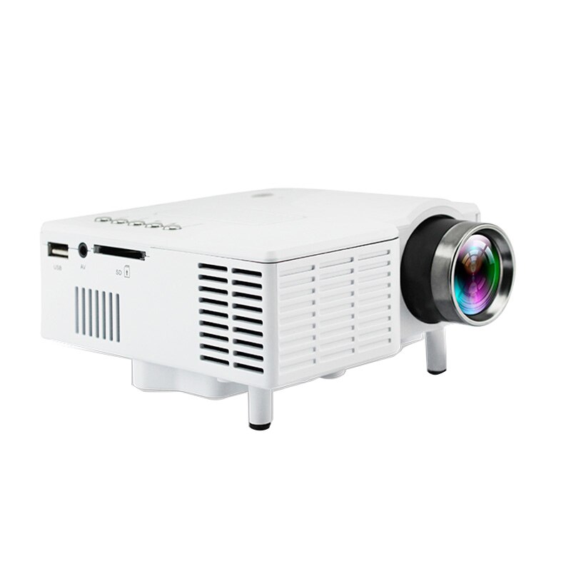 UC28 60 pulgadas LED proyector 500 Lumen 320x240 píxeles HDMI Mini proyector USB Home Media Player con lente de recubrimiento de alta precisión