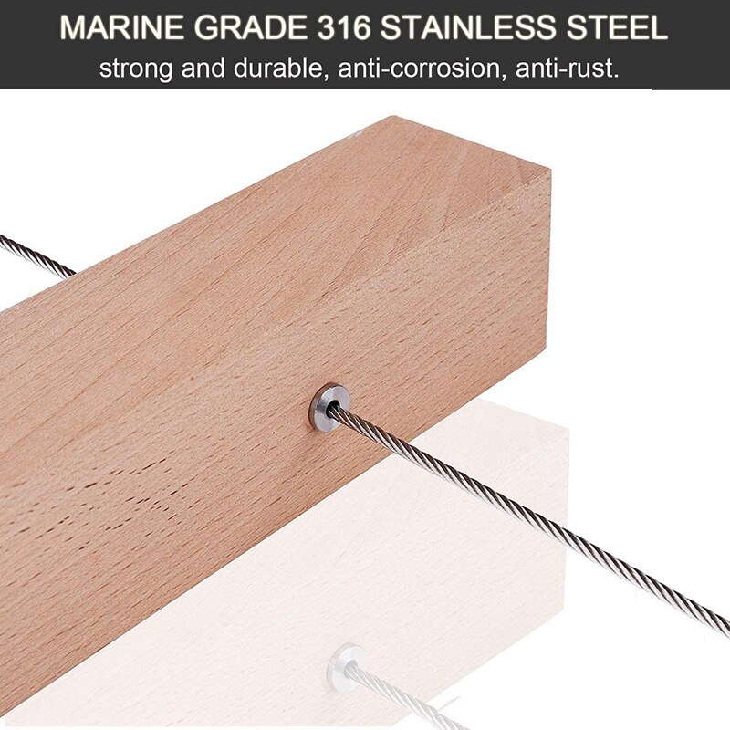 82- pack beschermhoezen ring voor 1/8 inch kabeldekleuning kabelhoezen houten paalbeschermer met boor
