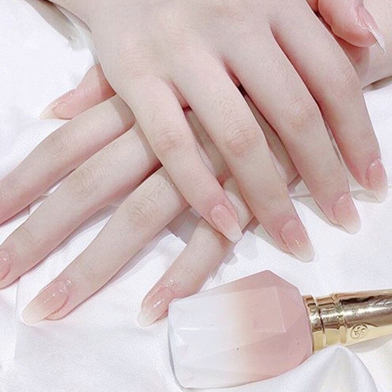 24 pièces/ensemble Dollar signe faux ongles détachable blanc pointu faux ongles décoration Nail Art outils presse sur faux ongles avec de la colle: JP902-B3