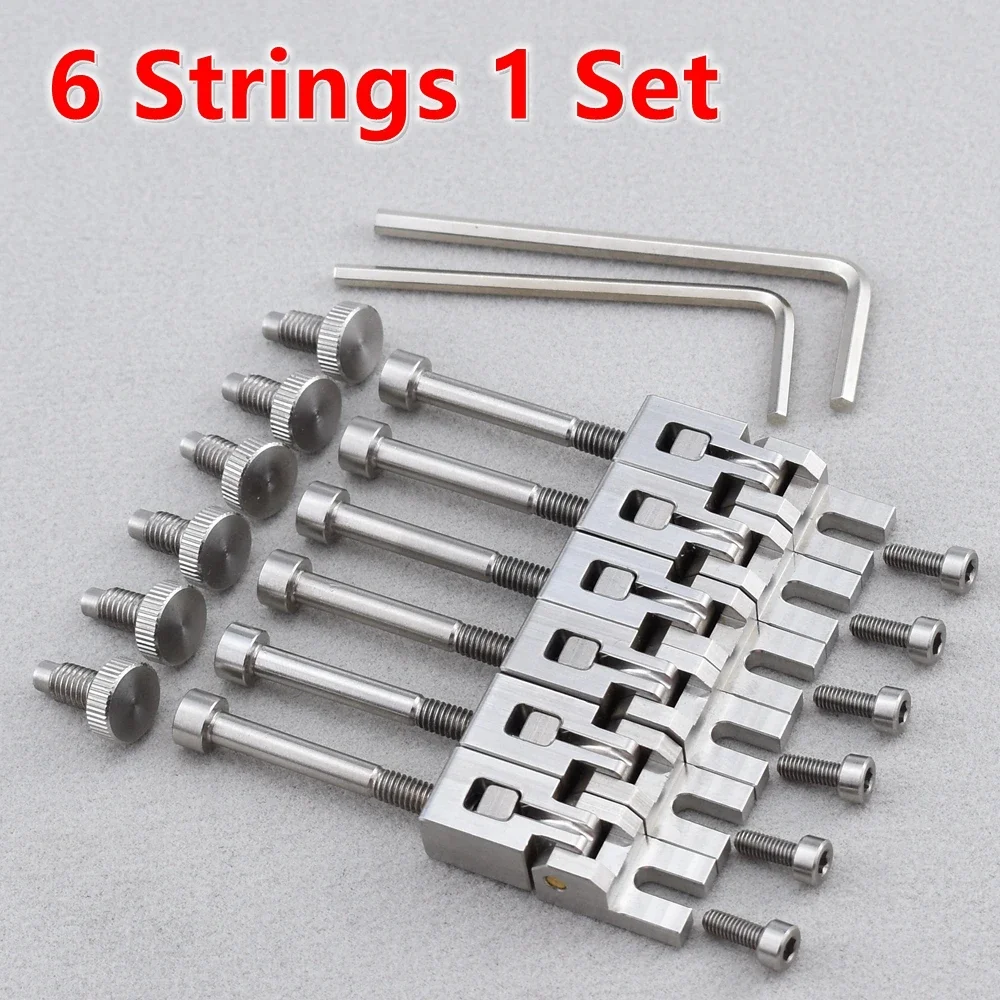 JP (origine) (6/7 cordes) pont de guitare selle en acier inoxydable pour pont système FR Tremolo: WHITE