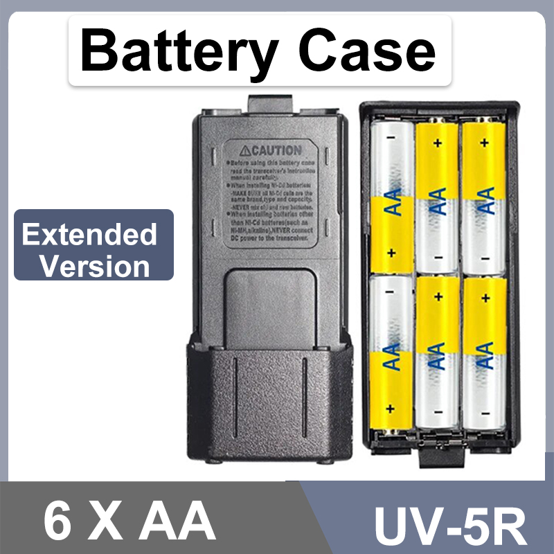 Baofeng UV-5R Custodia per batteria Custodia per batteria AA estesa BL-5 batterie AAA per UV-5R DM-5R UV-5RE Walkie Talkie Accessori: Blu