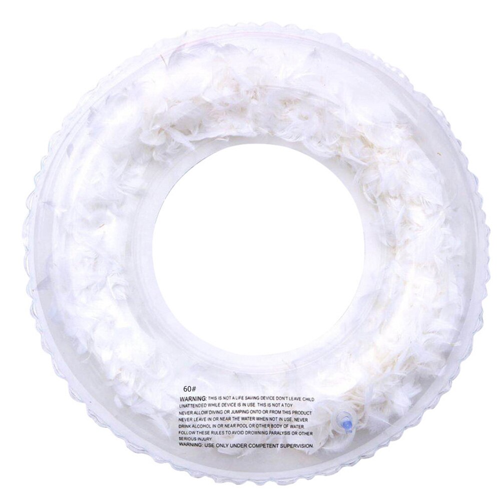 Zomer Strand Veer Zwemmen Ring Kinderen Volwassenen Verdikte Opblaasbare Pool Float Cirkel Voor Water Sport Protector Pvc Air Matras: white 50cm