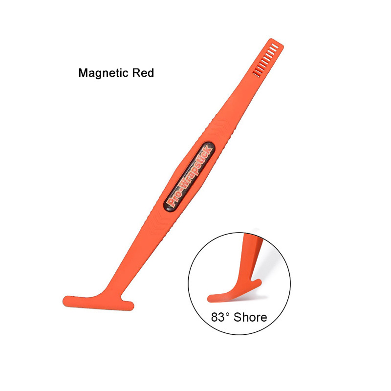 Window Tint Tools Vinyl Wrap Shank Gasket Squeegee Micro Stick Squeegee Tucking Tools for Car Window Tint Film Corner Scraper: GRAY