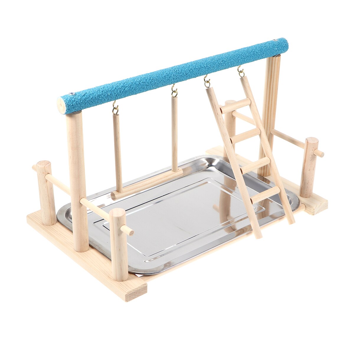 Solid Wood Parrot Playground Stand Pet Bird Stand Bird Roosting Frame Grind Arenaceous Stick