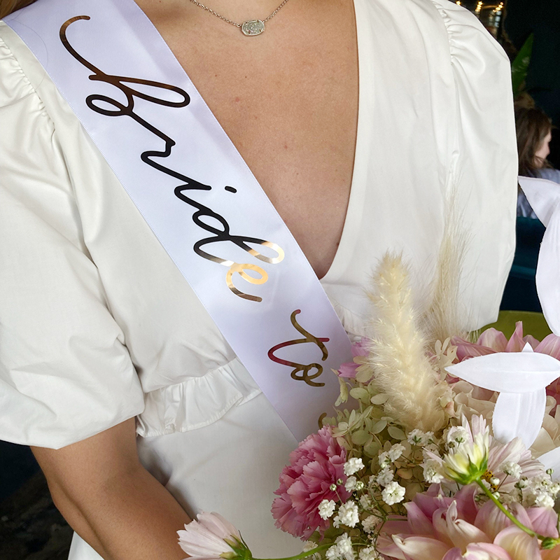 Hochzeit Dekoration Braut Schleier Hausschuhe Weiß Braut Als Satin Schärpe Mädchen Stirnband Schuhe Schulter Band Party Dekorieren Lieferungen