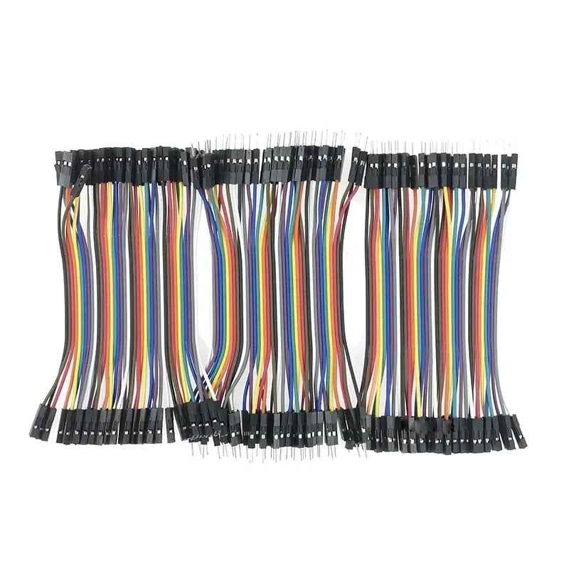 40-120PCS Jumper Wire DuPont Line DuPont Cable Connection male to male+female to female and male to female for Arduino DIY KIT: WHEAT