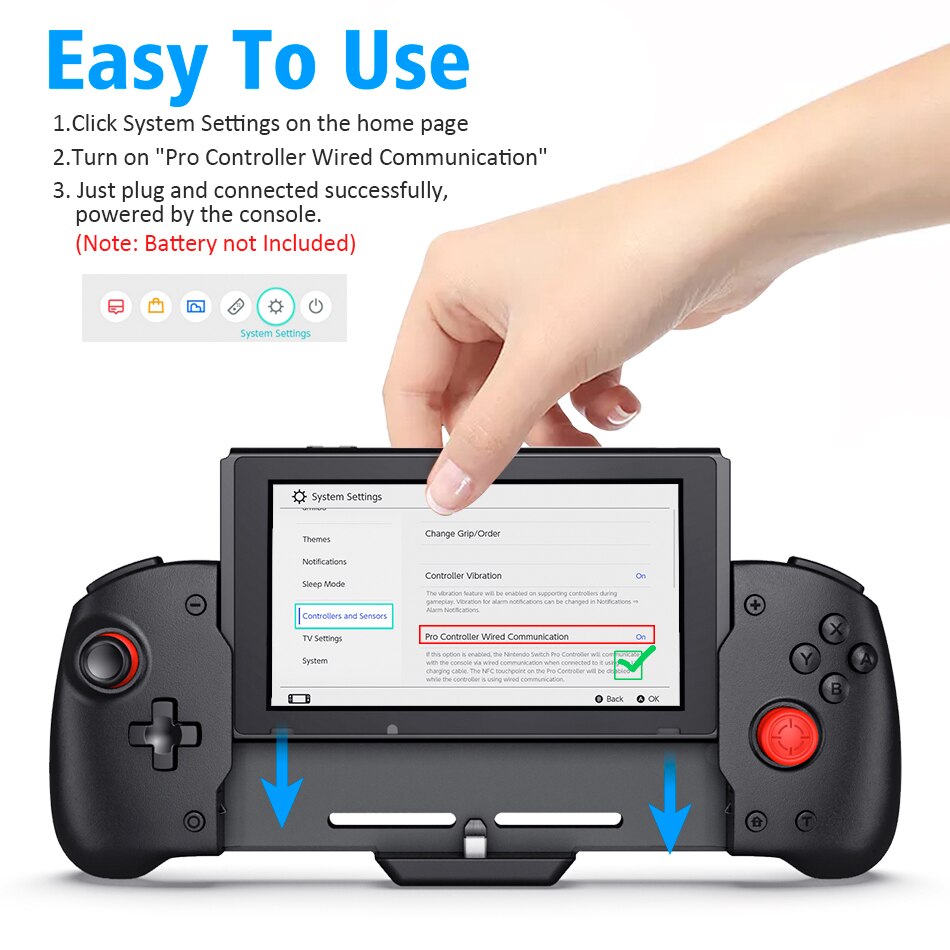 Upgrade Voor Nintendo Switch Gamepad Controller Handheld Grip Dubbele Motor Trillingen Ingebouwde 6-Assige Gyro Joycon Met opbergtas