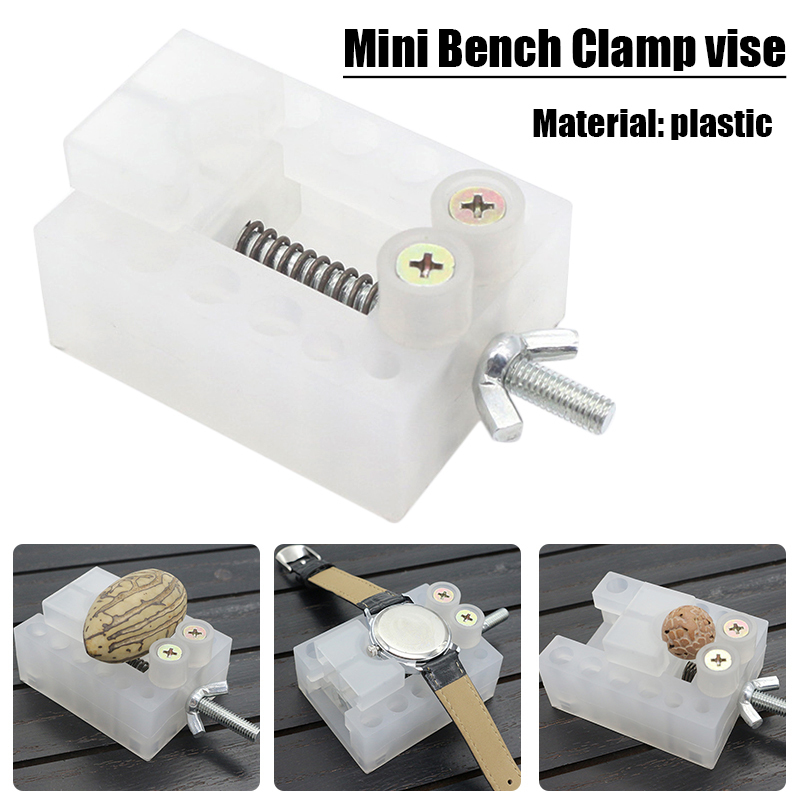 Pince à mâchoires blanche pour établi, Mini perceuse, étau de presse, Micro-étau plat 65x50x25mm pour outils à main de bricolage, 1 pièce