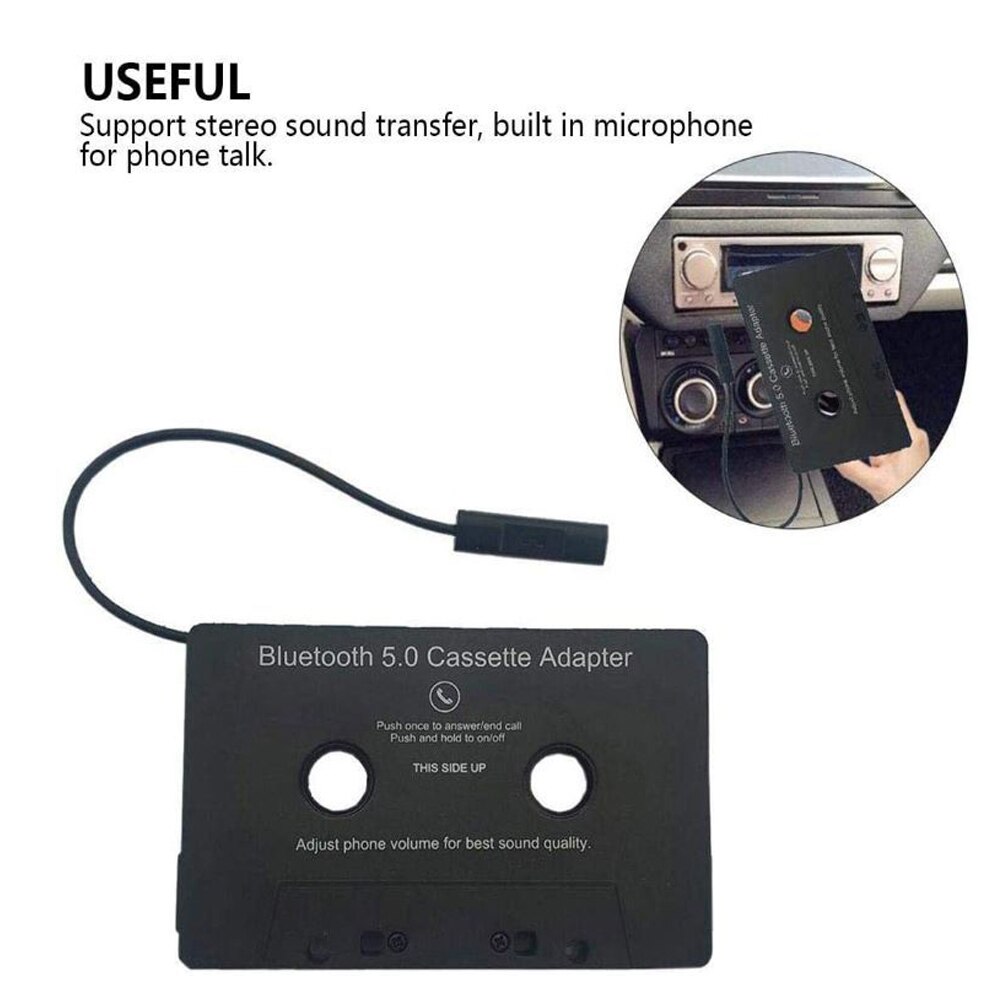 Convertidor Universal de cinta MP3/SBC/estéreo con Bluetooth 5,0, Cassette de Audio para adaptador Aux, adaptador de Cassette para teléfono inteligente