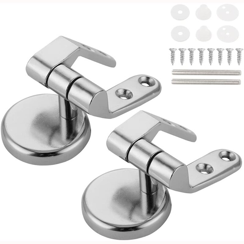 1 Pair Toilet Seat Hinge Replacement Parts Mountings with Screws Bolts and Nuts Closestool Hinge Mountings Hardware Kit