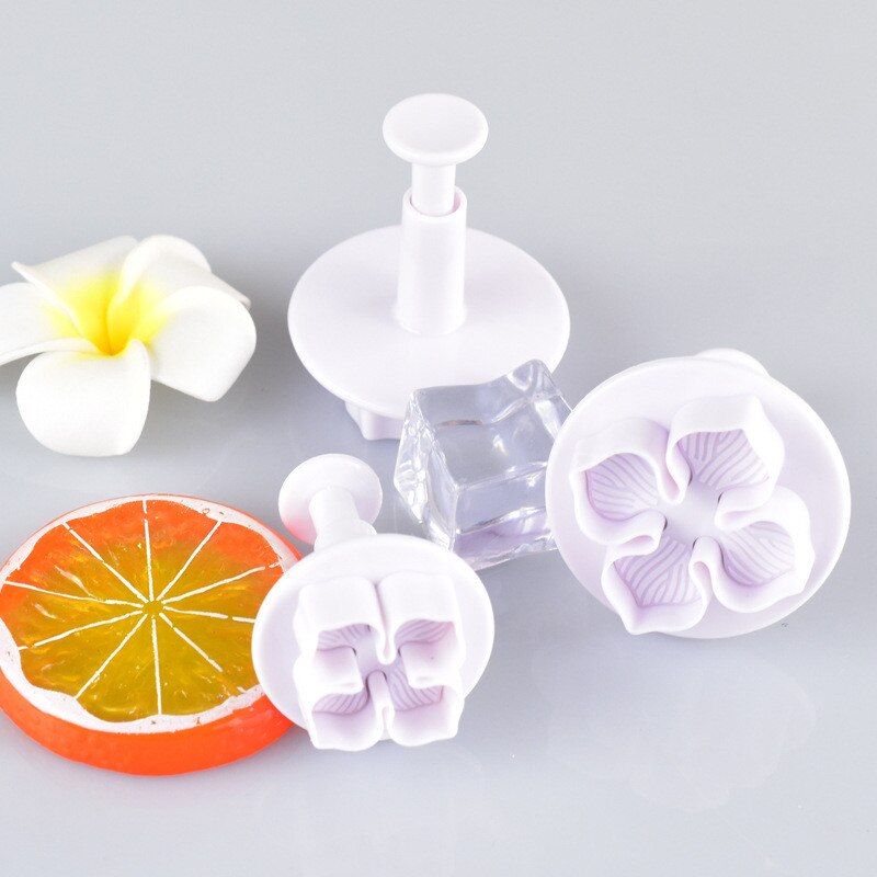 3 Stks/set Hydrangea Fondant Cake Decorating Sugarcraft Plunger Cookie Cutter Flower Blossom Mold Thuis Taart Gereedschap