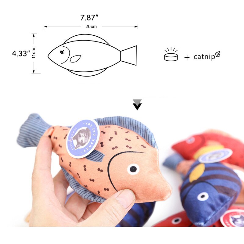 Juguete Floppy con forma de pez gato, juguete interactivo con forma de pez, amigo, gato, juguetes para gatos: Cat Toy A 1Pc