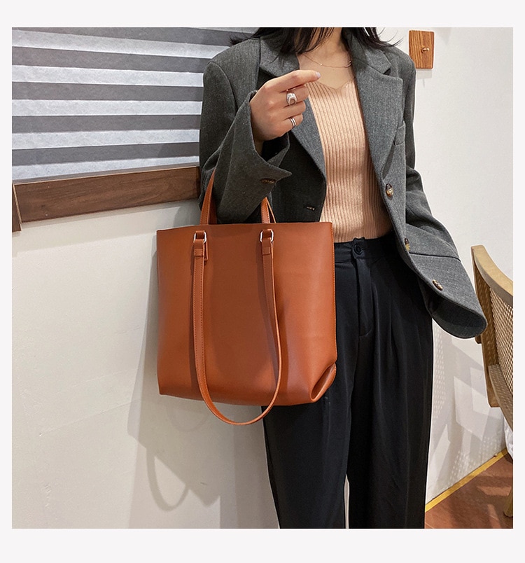 Stijl Lederen Vrouwen Handtassen Keten Grote Maat Zwart Reizen Crossbody Schoudertassen Vintage Boodschappentassen