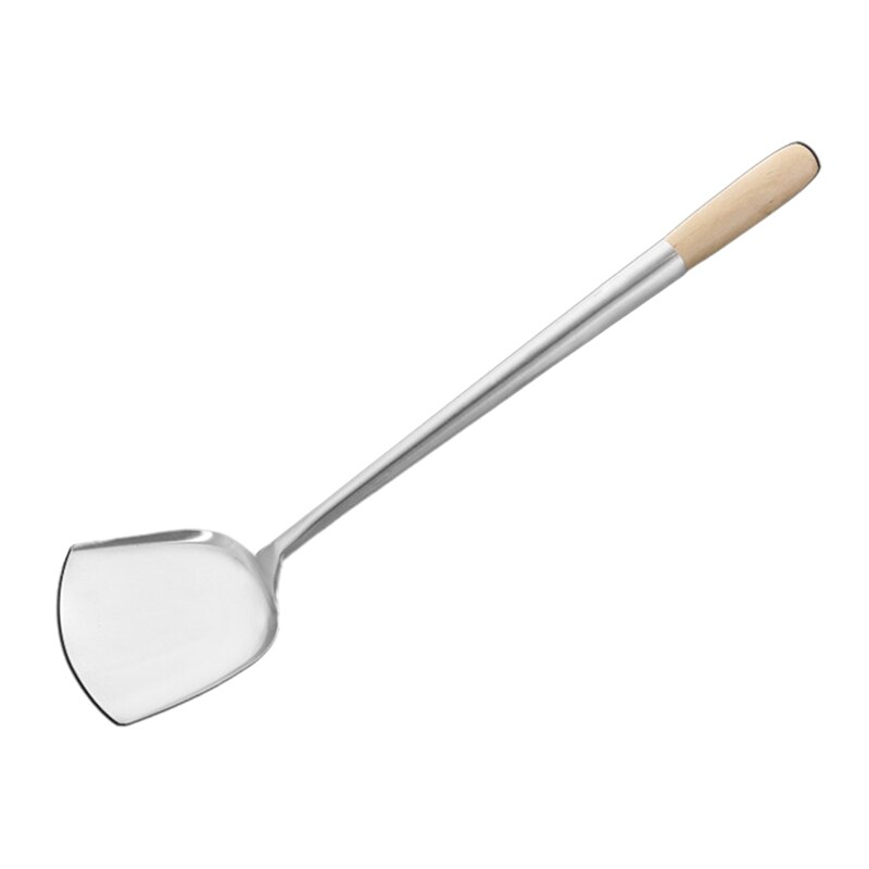 1PC manche en bois pelle acier inoxydable spatule cuisson pelle ustensiles de cuisine cuisine ustensiles de cuisine ustensiles de cuisine