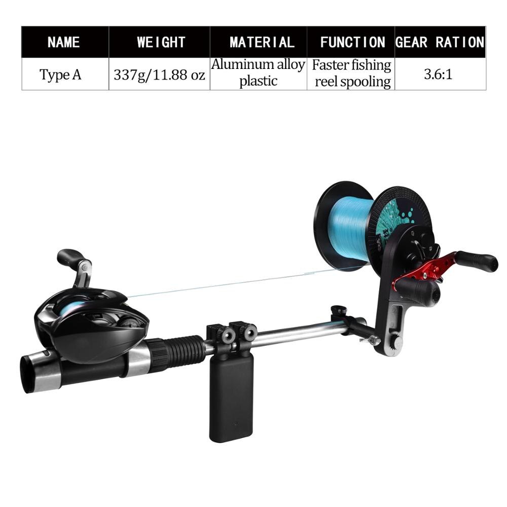 Enrollador de línea de Pesca manual carrete de línea Spooler Sistema de bobinado de bobina aparejo herramientas Pesca mar accesorios de Pesca de carpa: Type A