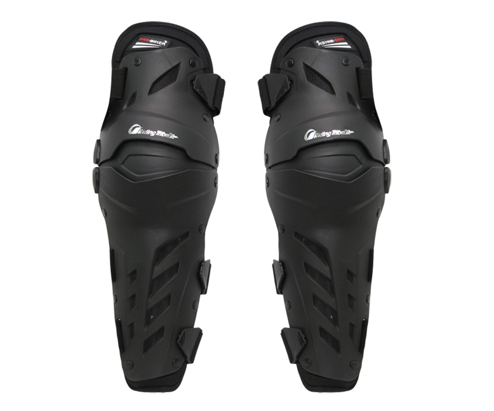3 Farben PRO-BIKER Motorrad-Knieschützer Knieschieber Motosiklet Knie Schutzausrüstung Protector Guards Kit: Black