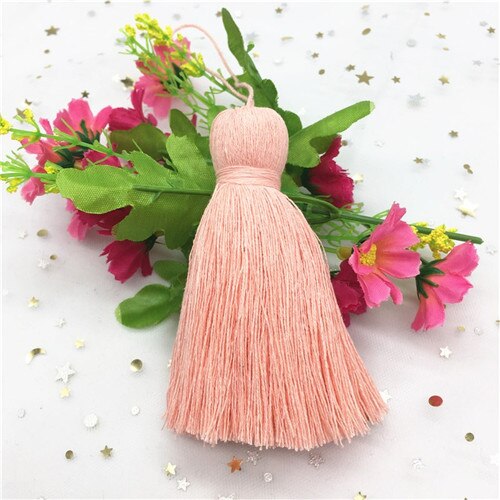 1 st fluffigt kort hängrep tofsar smycken hemtextil gardinkläder hängande hantverk 19cm tofsar diy kläder dekormaterial: Rosa
