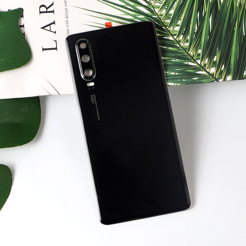 P 30 batterijdeksel voor huawei  p30 originele behuizing glas reparatie achterdeur telefoon achterkant + logo camera lens sticker lijm