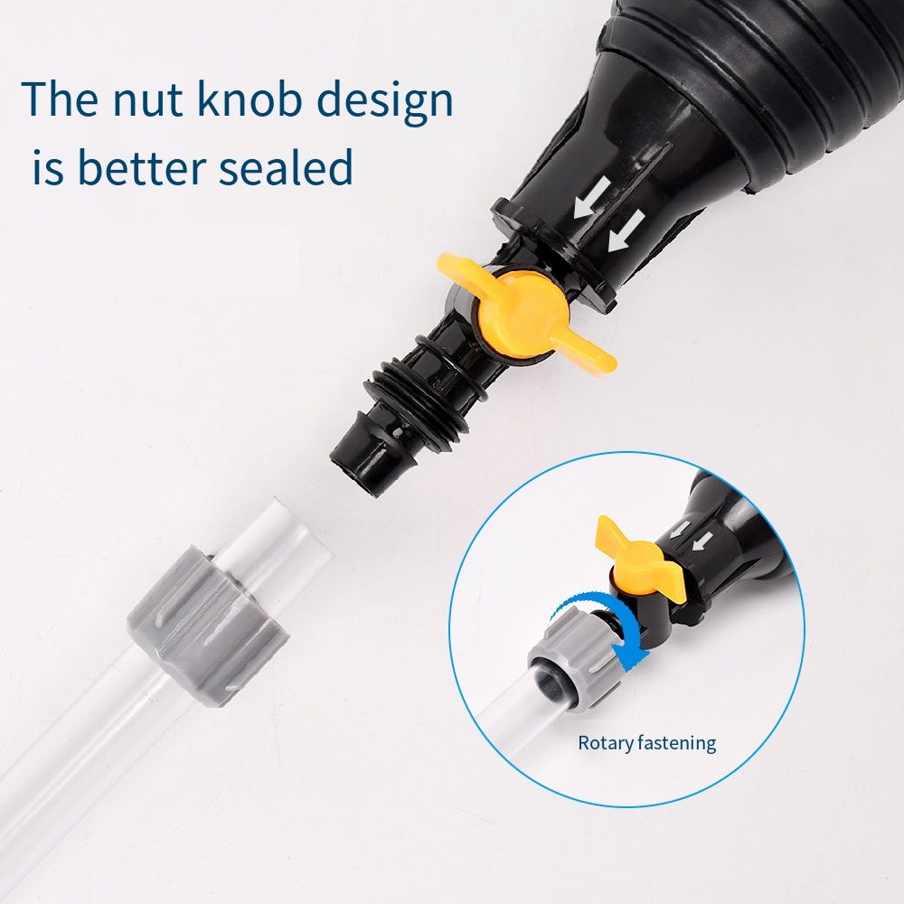 Universal Hand Gas Oil Pump Manual with Flow Valve Portable Hand Gas Pump Safe Oval Gasoline Siphon Hose Pump Oil