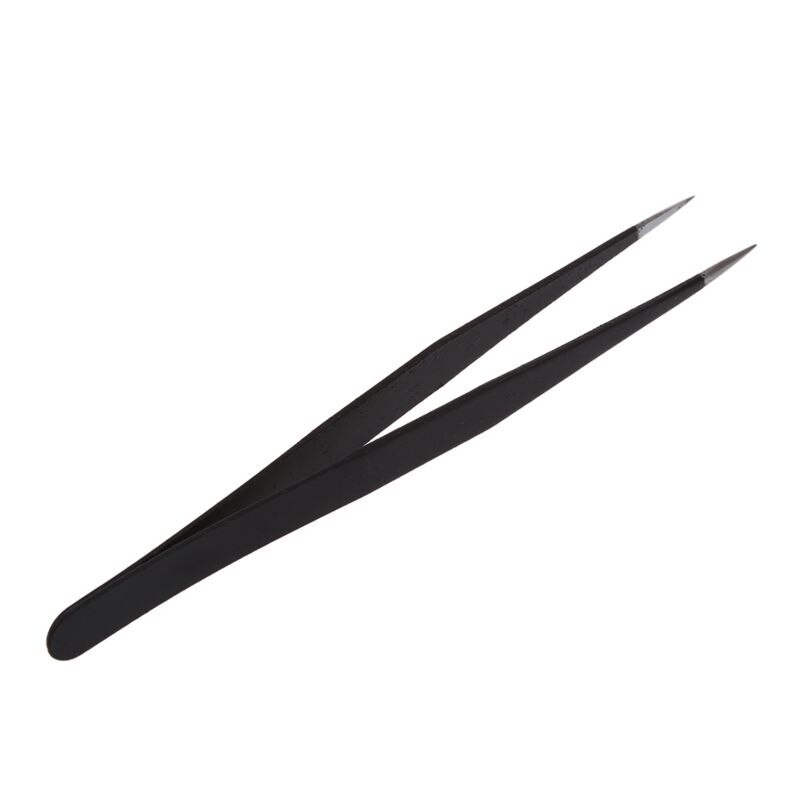 2pcs Nail Art Rhinestones Eyelashes Extensions Pick Tweezer Nipper Clipper Tool (black)