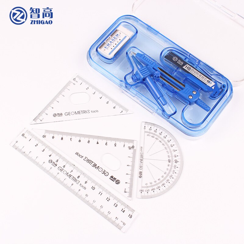 Office for School Drafting Supplies Math Sets Angle Ruler Compasses Protractor Stationery Accessories Measuring Tool