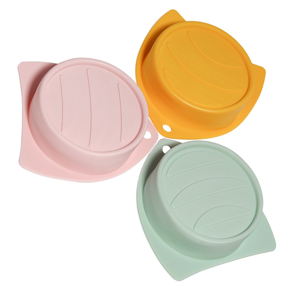 3 stück silikon-dichtungsdeckel für haustierdosen (verschiedene farben)