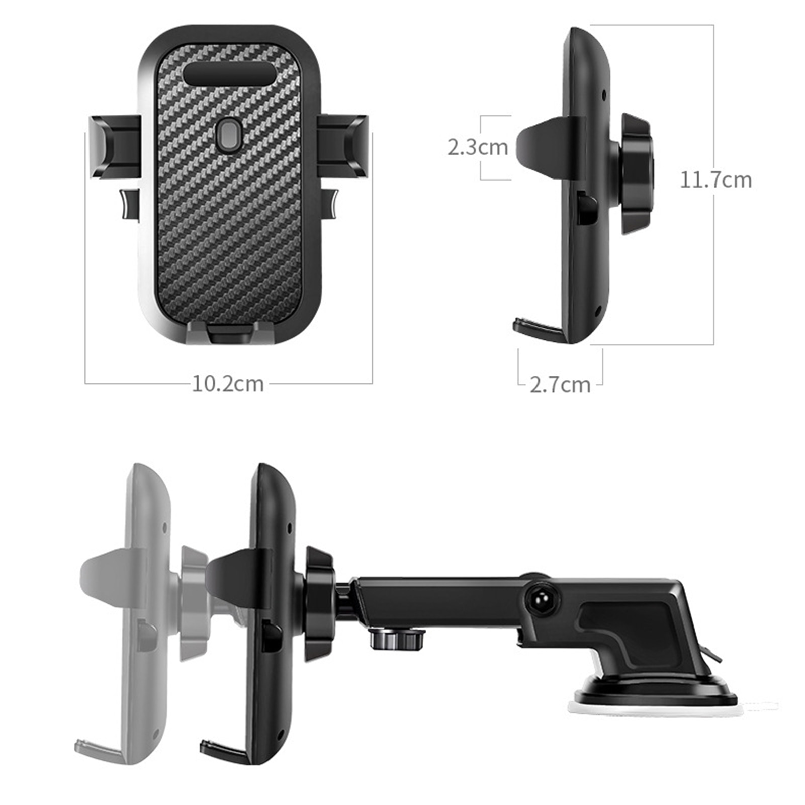 Auto Telescopische Zuignap Mobiele Telefoon Houder 360 Graden Draaibare Auto Navigatie Beugel Automotive Interieur Accessoires