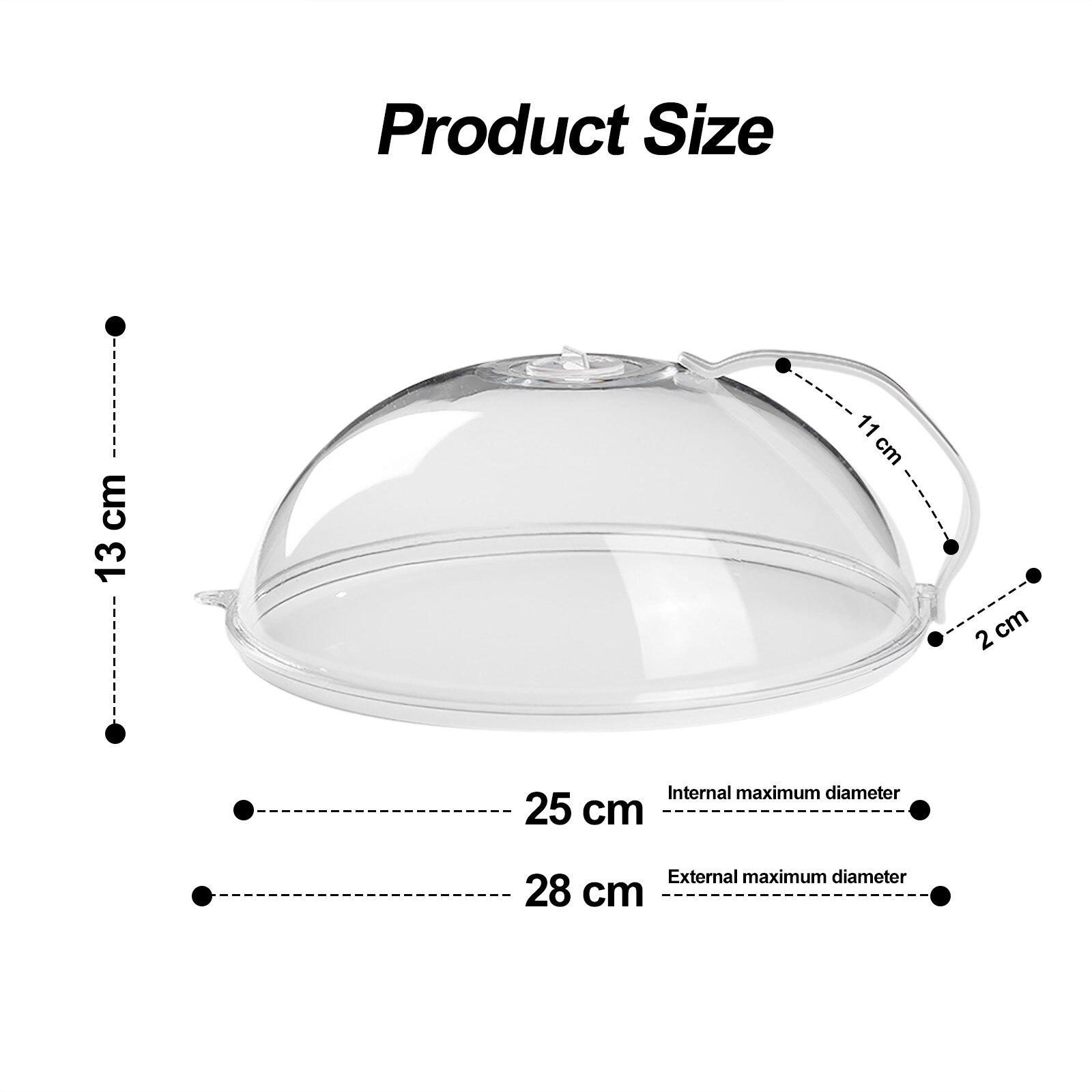 Plastic Pan Lid Food Cover Microwave Oven Dish Plate PP Cover Transparent Anti-Splash Silicone Caps Pot Cover Cookware Lid