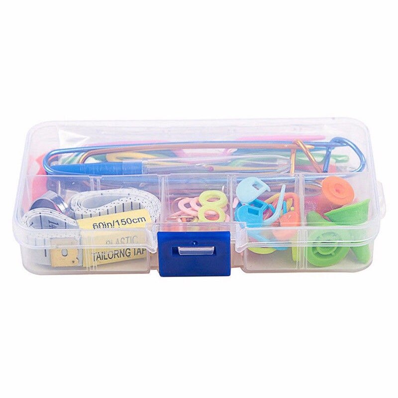 Kit de herramientas de punto útiles para niños, accesorios de ganchillo con gancho de aguja, suministros de punto DIY con funda