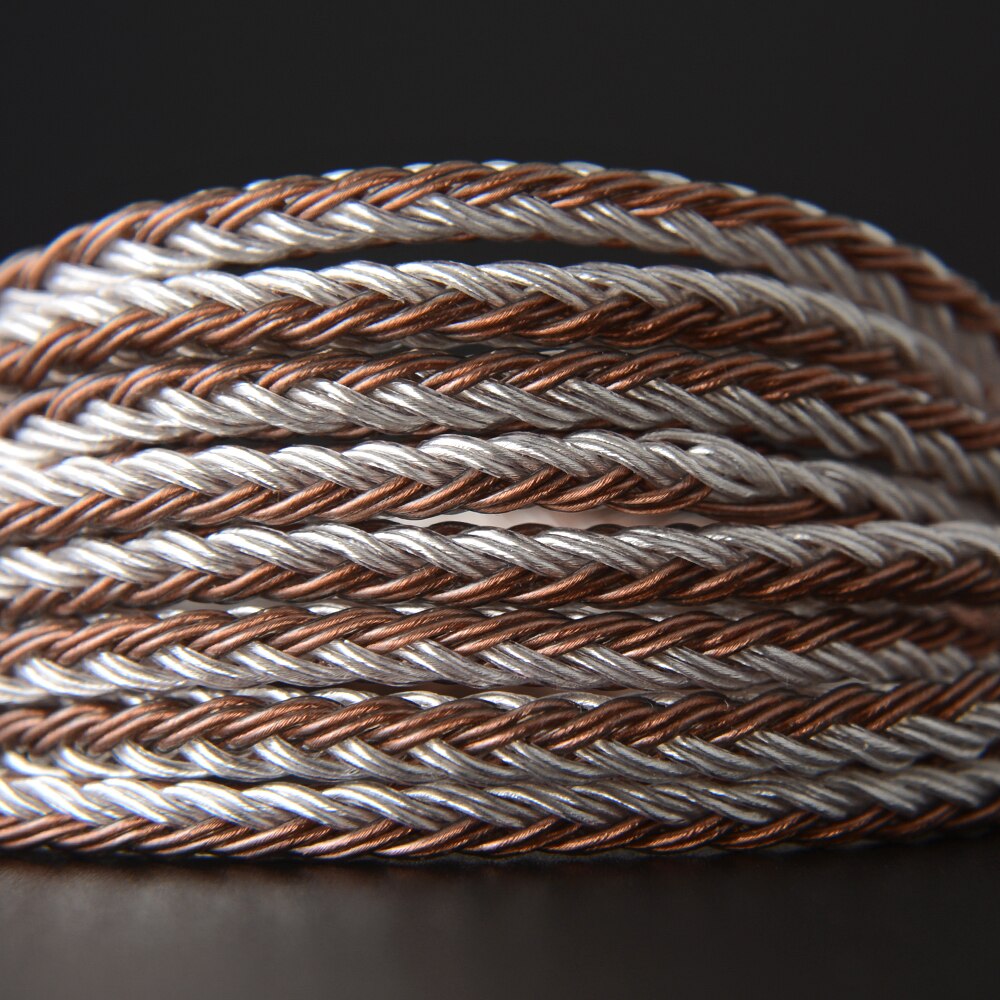 NICEHCK C16-5 Earphone Cable - 1.2m - 16 Core Copper Silver Mixed - MMCX/2Pin/QDC/NX7 Connectors