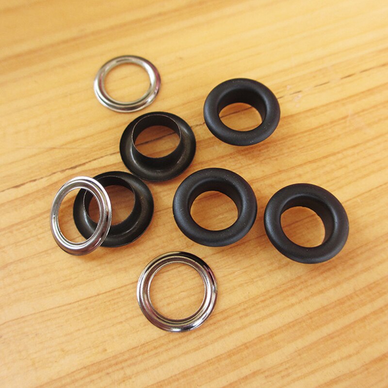 100 st hål 3mm metall öljetter i blandade färger för läderhantverk scrapbooking skor bältesmössa väska taggar kläder tillbehör