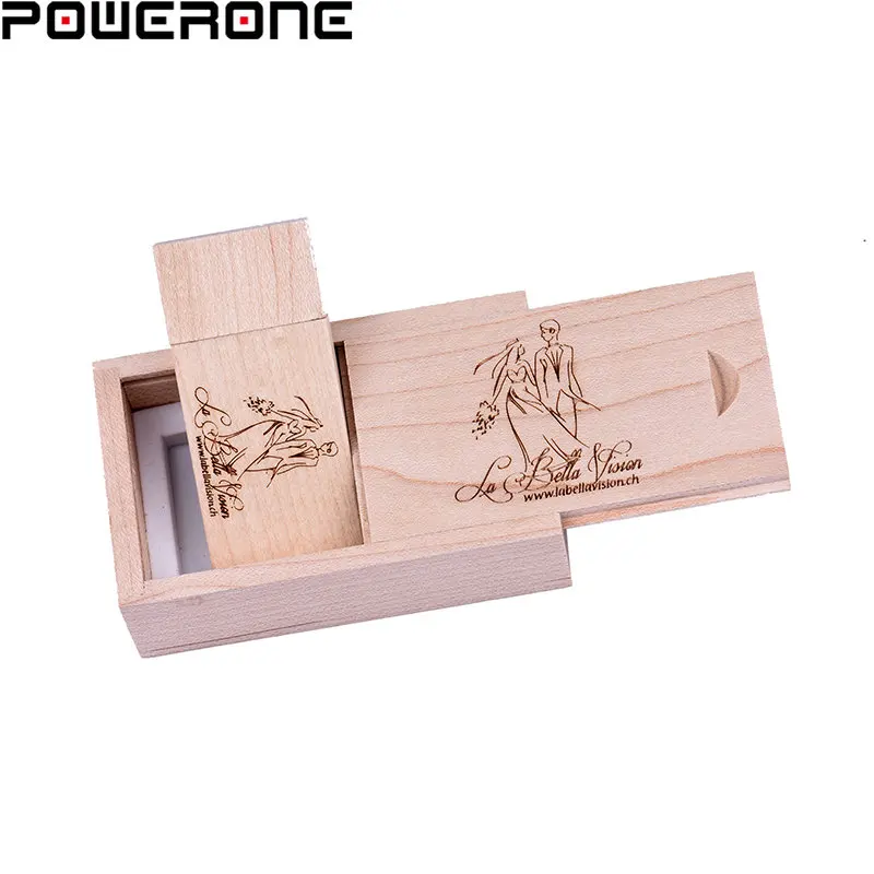 1 Uds. Unidades Flash USB con logotipo personalizado gratis, unidad colgante de bloque de madera de 64GB, unidad de bolígrafo de de boda de 32GB, memoria USB 2,0 de 16GB, 8GB, 4GB
