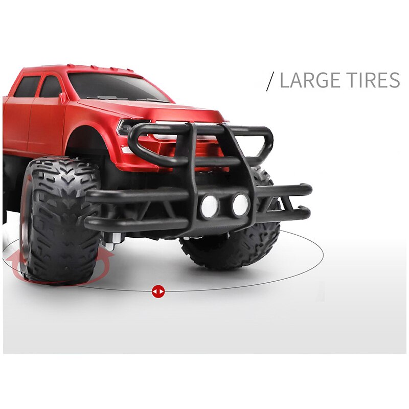 RC Car 1:14 High Speed Jeep Remote Control Car SUV Monster Racing Vehicle 4 Channels Car Toys Electronic Hobby Toy For Kids: Red