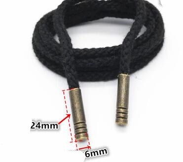 Pantalon de survêtement à tête en cuivre pour lacets de Sport, 1 pièce, cordon de serrage, corde tressée, ceinture, à capuche, bricolage, fournitures: D