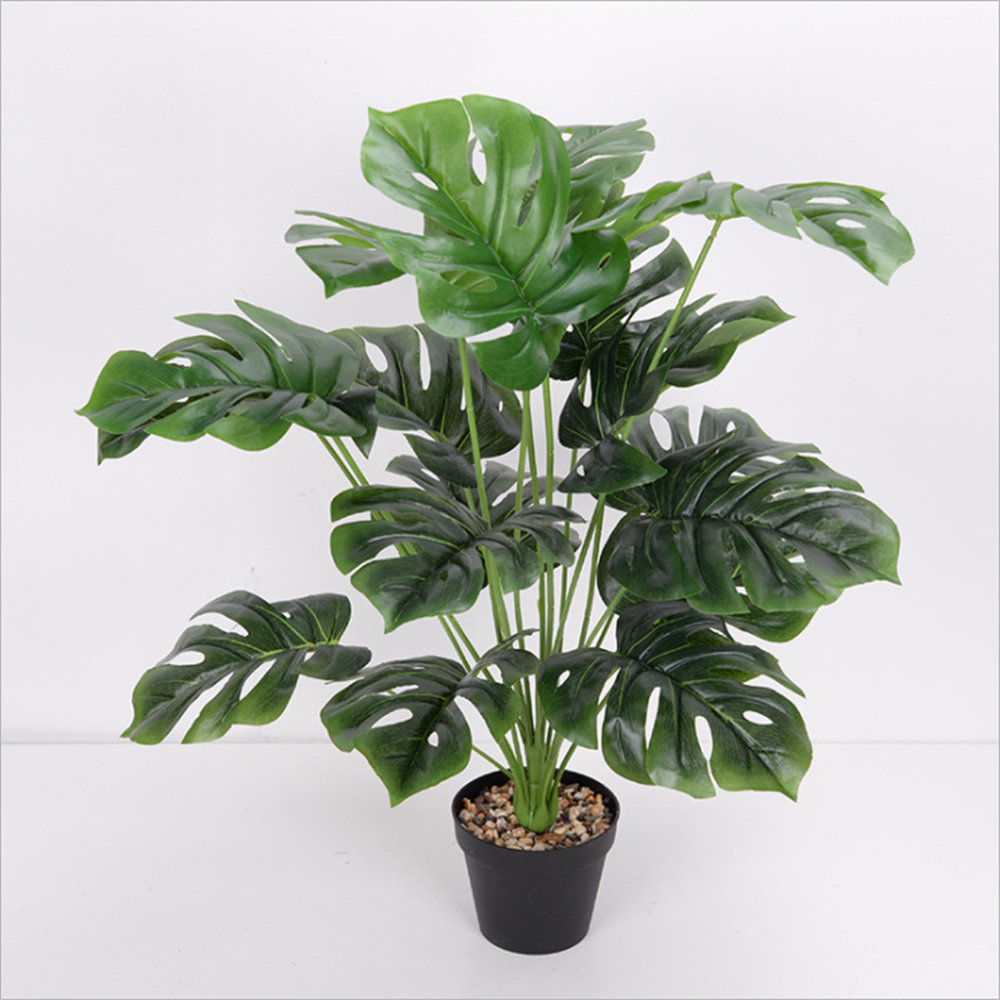 70cm Artificial Plant 18 Large Turtle Back Leaves Home Living Room Restaurant Office Hotel Decoration Garden Decoration
