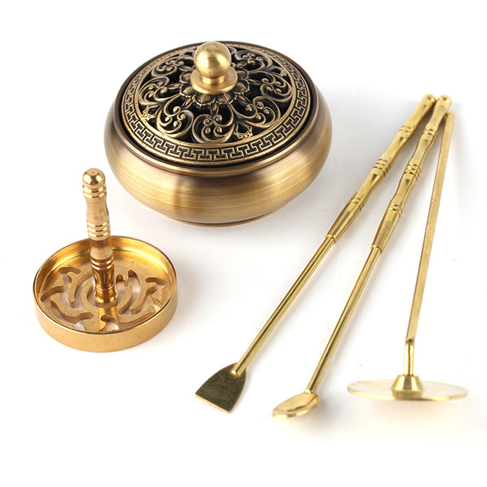 Pure Copper Incense Burner Incense Seal Tools Sandalwood Powder Furniture Relax Yoga Office
