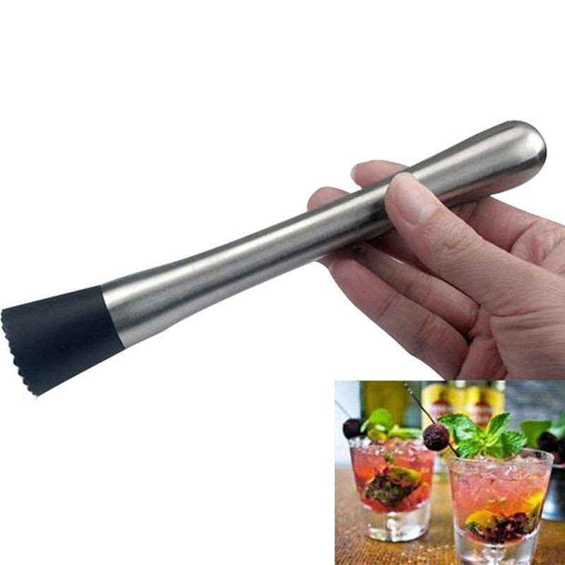 Stainless Steel Lemon Hand Crusher Bar Drink Mixer Stir Kitchen Smash Tools