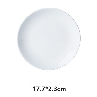 Porcelain &amp; Ceramic Dinner Plate Round 5-10 Inches Wedding Kitchen Tableware Steak &amp; Cake Dessert Dishes White: Style 8