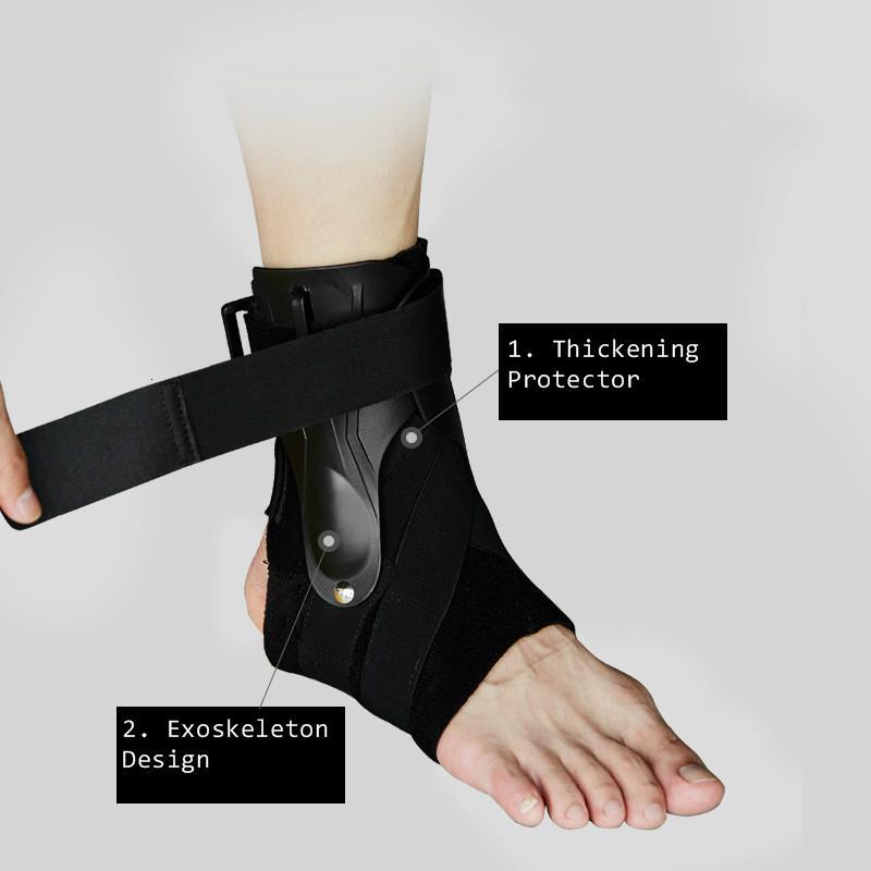 Ankelbøjle støtte sportsfodstabilisator justerbar bandage anklet skinne beskyttende wrap til vagt forstuvning skade unisex 1 pc