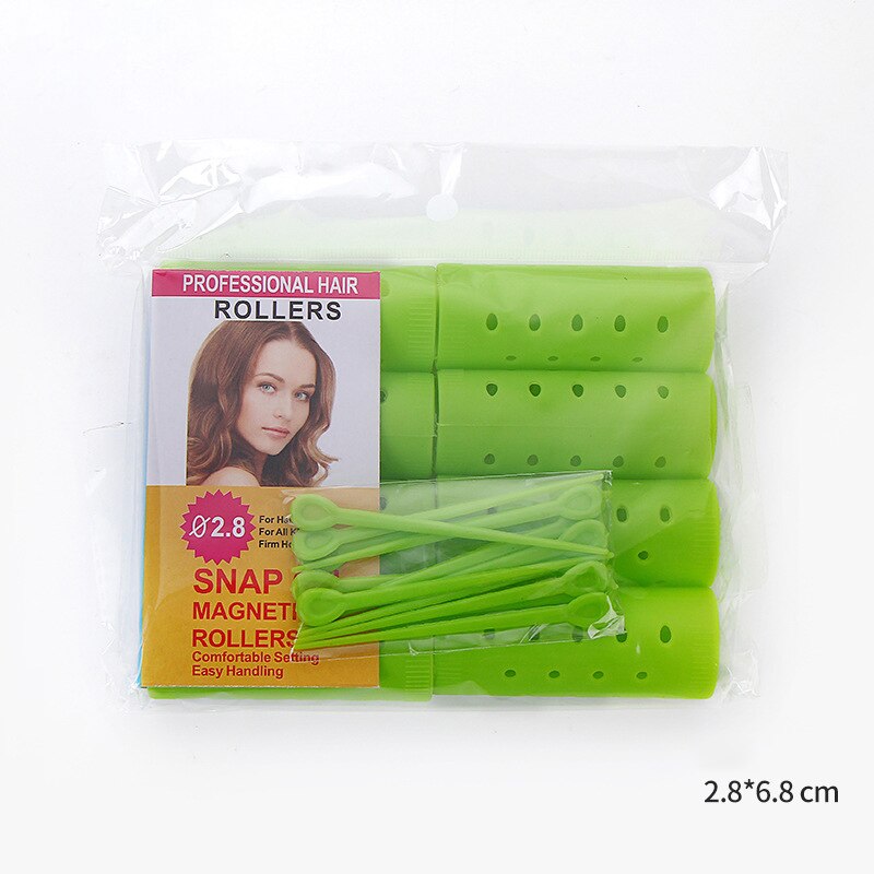 Kit de rouleaux à cheveux en plastique avec épingles à cheveux, 3 paquets/ensemble, 28mm, pour perming froide, barres de bigoudis, pince à Air, pour boucler, 1510