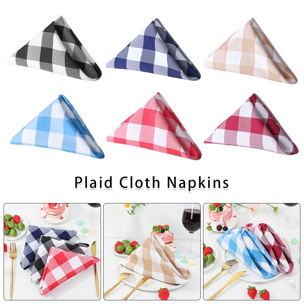 48 × 48Cm Classic Tafelblad Servet Vierkante Servetten Plaid Doek Servetten Bruiloft Diner Decor Levert Keuken Tafel Decoratie