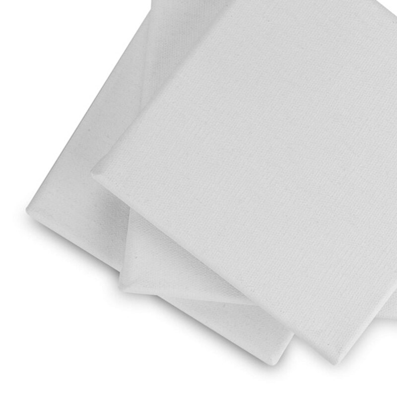 12PCS Mini Stretched Canvas 15X15cm Cotton White Blank Canvas Art Board Small Size for Acrylic Craft Drawing Decor