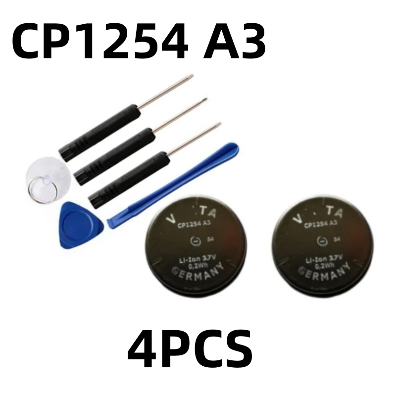 Quente 2-10 pçs/lote brandnew cp1254 a3 3.7v li-ion 60mah capacitor de bateria recarregável para fone de ouvido sem fio bluetooth tws fone de ouvido: Preto